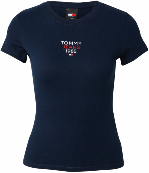 Tommy Jeans Tričko 'ESSENTIAL'  námornícka modrá / ohnivo červená / šedobiela