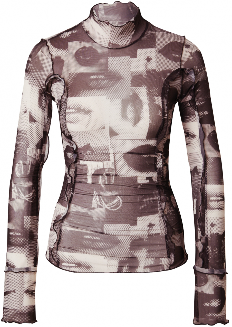 HUGO Tričko 'Deuphoria'  sivá / tmavošedá