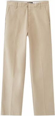 Pull&Bear Chino nohavice  tmavobéžová