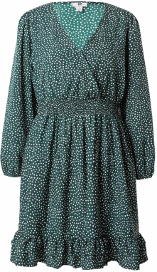 Dorothy Perkins Šaty  tmavozelená / biela