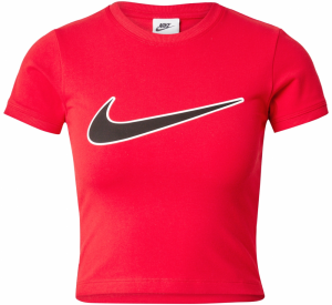 Nike Sportswear Tričko  ohnivo červená / čierna / biela