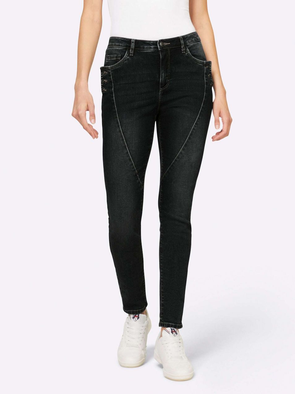 heine Džínsy  čierny denim