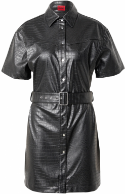 HUGO Košeľové šaty 'Kerve-1'  čierna