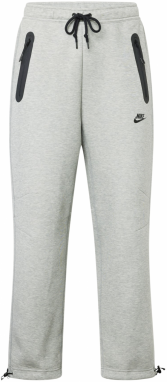 Nike Sportswear Nohavice 'TECH FLEECE'  sivá melírovaná / čierna