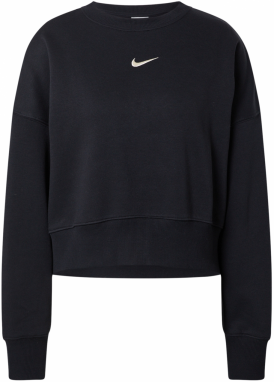 Nike Sportswear Mikina 'Phoenix Fleece'  čierna / biela