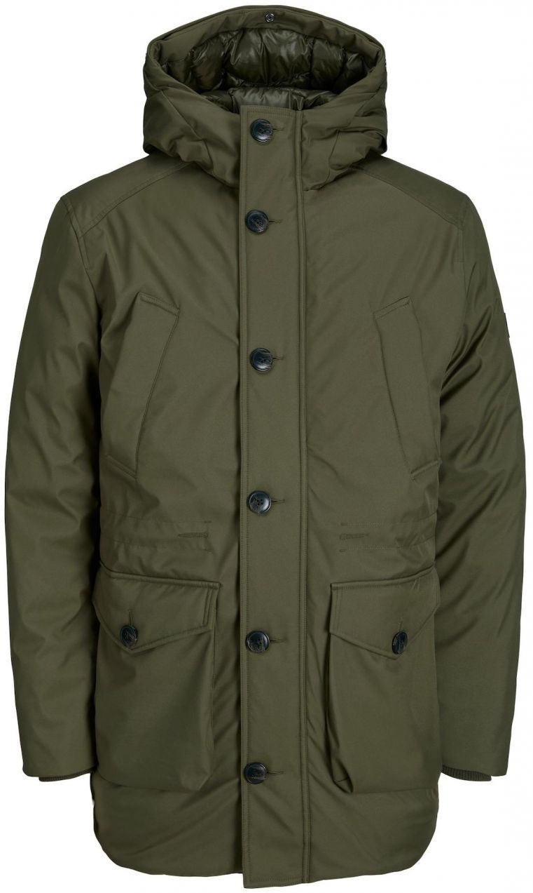 JACK & JONES Zimná parka 'CLEMENT'  tmavozelená