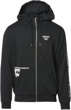 KOROSHI Tepláková bunda  čierna / biela