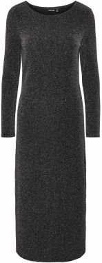 PIECES Šaty 'PIA'  antracitová / strieborná