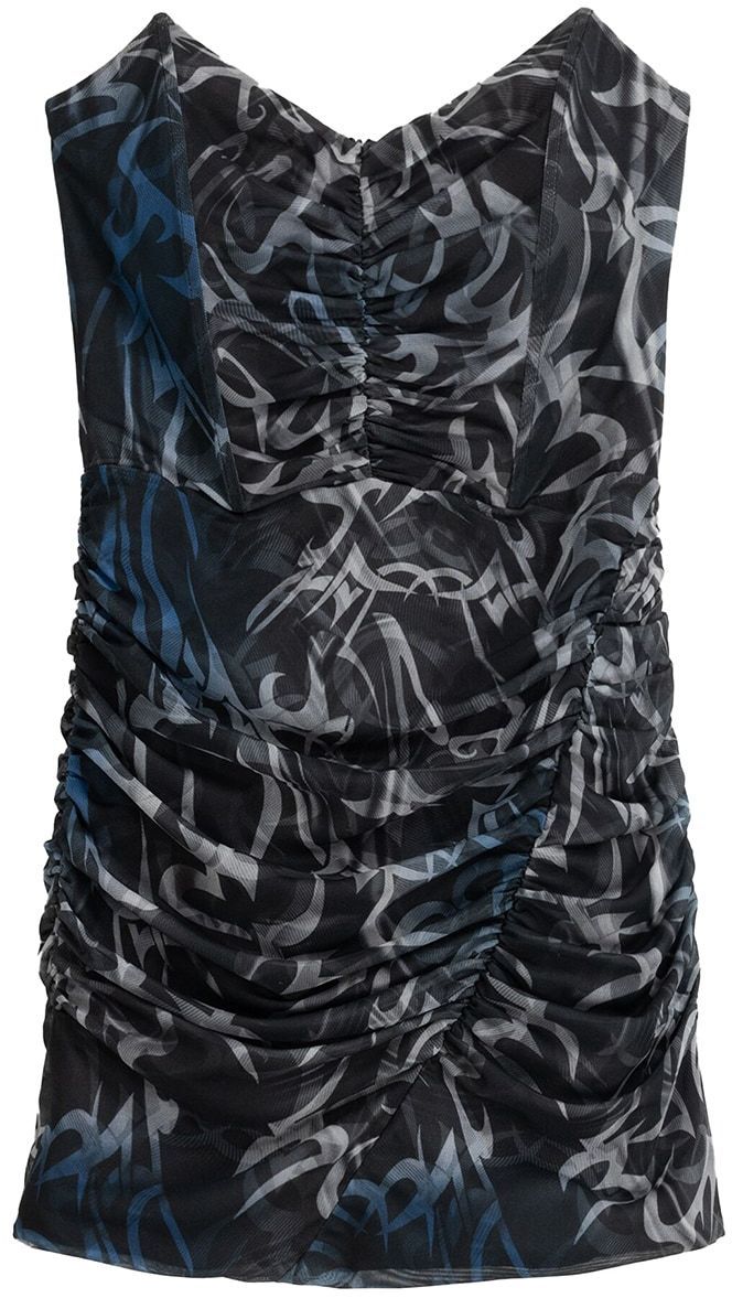 Bershka Šaty  sivá / čierna