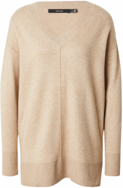 VERO MODA Sveter 'Gold'  béžová melírovaná