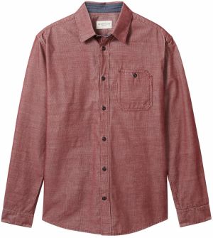 TOM TAILOR Košeľa  burgundská