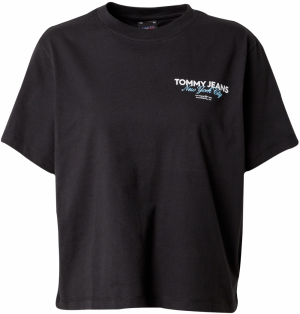 Tommy Jeans Tričko 'ESSENTIAL'  svetlomodrá / čierna / biela