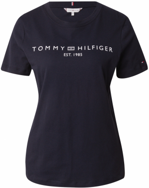 TOMMY HILFIGER Tričko  tmavomodrá / biela