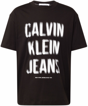 Calvin Klein Jeans Tričko  čierna / biela