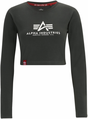 ALPHA INDUSTRIES Tričko  antracitová / biela