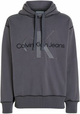 Calvin Klein Jeans Mikina  tmavosivá / čierna