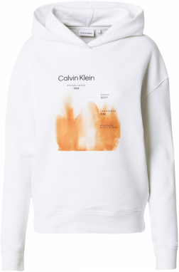 Calvin Klein Mikina  piesková / čierna / biela