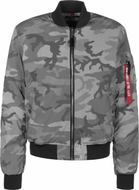 ALPHA INDUSTRIES Prechodná bunda 'MA-1 VF 59'  sivá / tmavosivá / rubínová / čierna