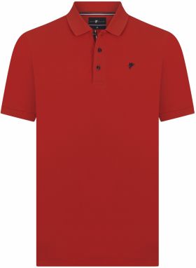 DENIM CULTURE Tričko ' TADAS'  námornícka modrá / červená