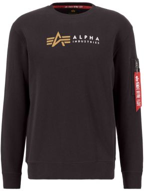 ALPHA INDUSTRIES Mikina  tmavohnedá / žltá / červená / biela