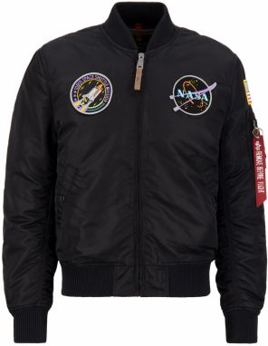 ALPHA INDUSTRIES Prechodná bunda 'NASA'  svetlomodrá / svetlofialová / červená / čierna