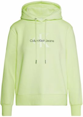 Calvin Klein Jeans Mikina  zelená / čierna / šedobiela
