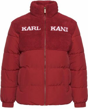 Karl Kani Prechodná bunda 'KM234-011-1'  červená / tmavočervená / biela