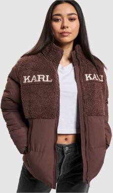 Karl Kani Prechodná bunda  čokoládová / biela