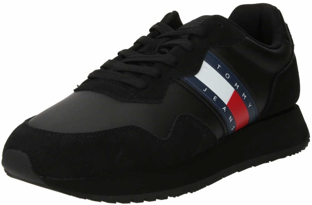 Tommy Jeans Nízke tenisky 'Essential'  tmavomodrá / svetločervená / čierna / biela