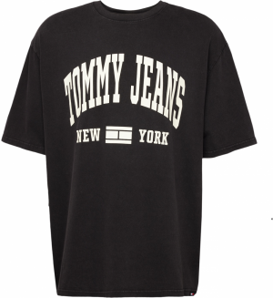 Tommy Jeans Tričko 'VARSITY'  čierna / biela