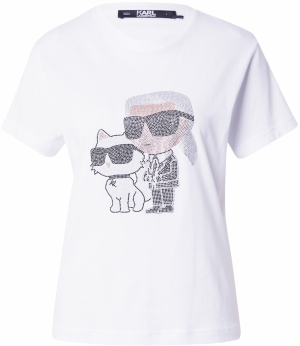 Karl Lagerfeld Tričko 'Ikonik 2.0'  telová / čierna / strieborná / biela