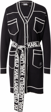 Karl Lagerfeld Kardigán  čierna / biela
