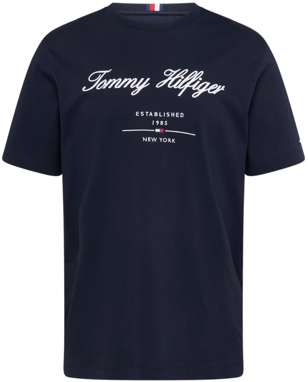 TOMMY HILFIGER Tričko  tmavomodrá / červená / biela