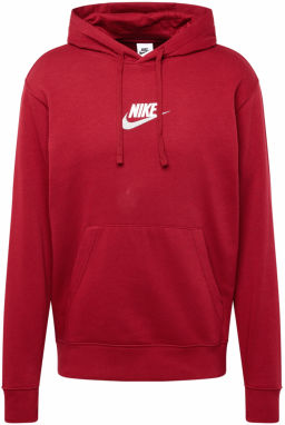 Nike Sportswear Mikina  sivá / červená / biela