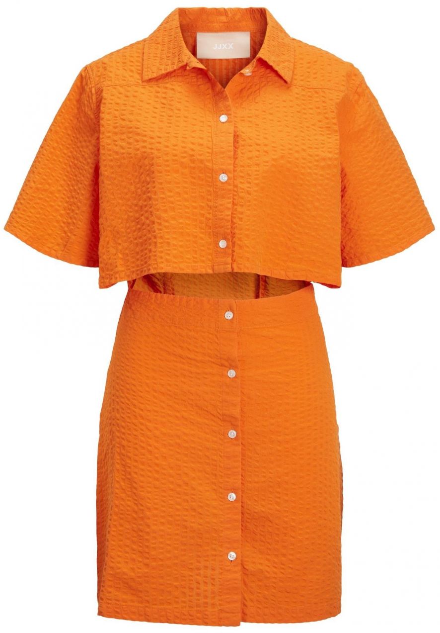 JJXX Košeľové šaty  oranžová