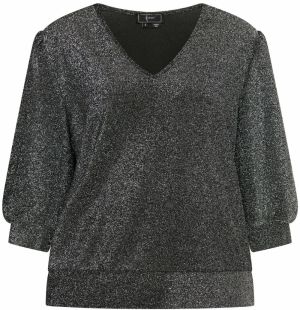 faina Blúzka  čierna / strieborná