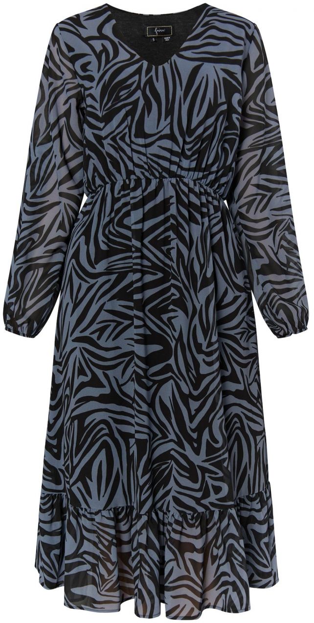 faina Letné šaty  tmavosivá / čierna