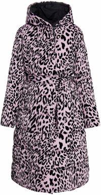 faina Zimný kabát  svetlofialová / čierna