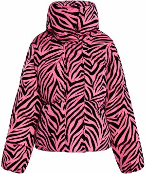 faina Zimná bunda  ružová / čierna