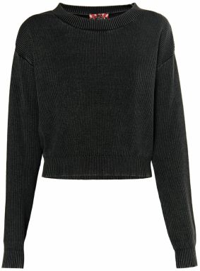 myMo ROCKS Sveter 'Ucy'  čierna melírovaná