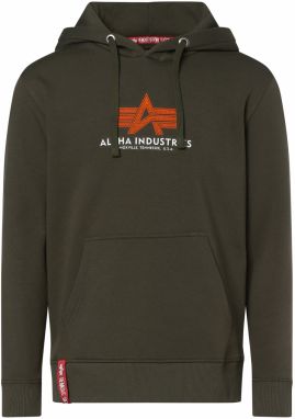 ALPHA INDUSTRIES Mikina  kaki / oranžová / biela