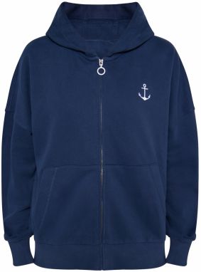 DreiMaster Maritim Tepláková bunda 'Kilata'  námornícka modrá / biela