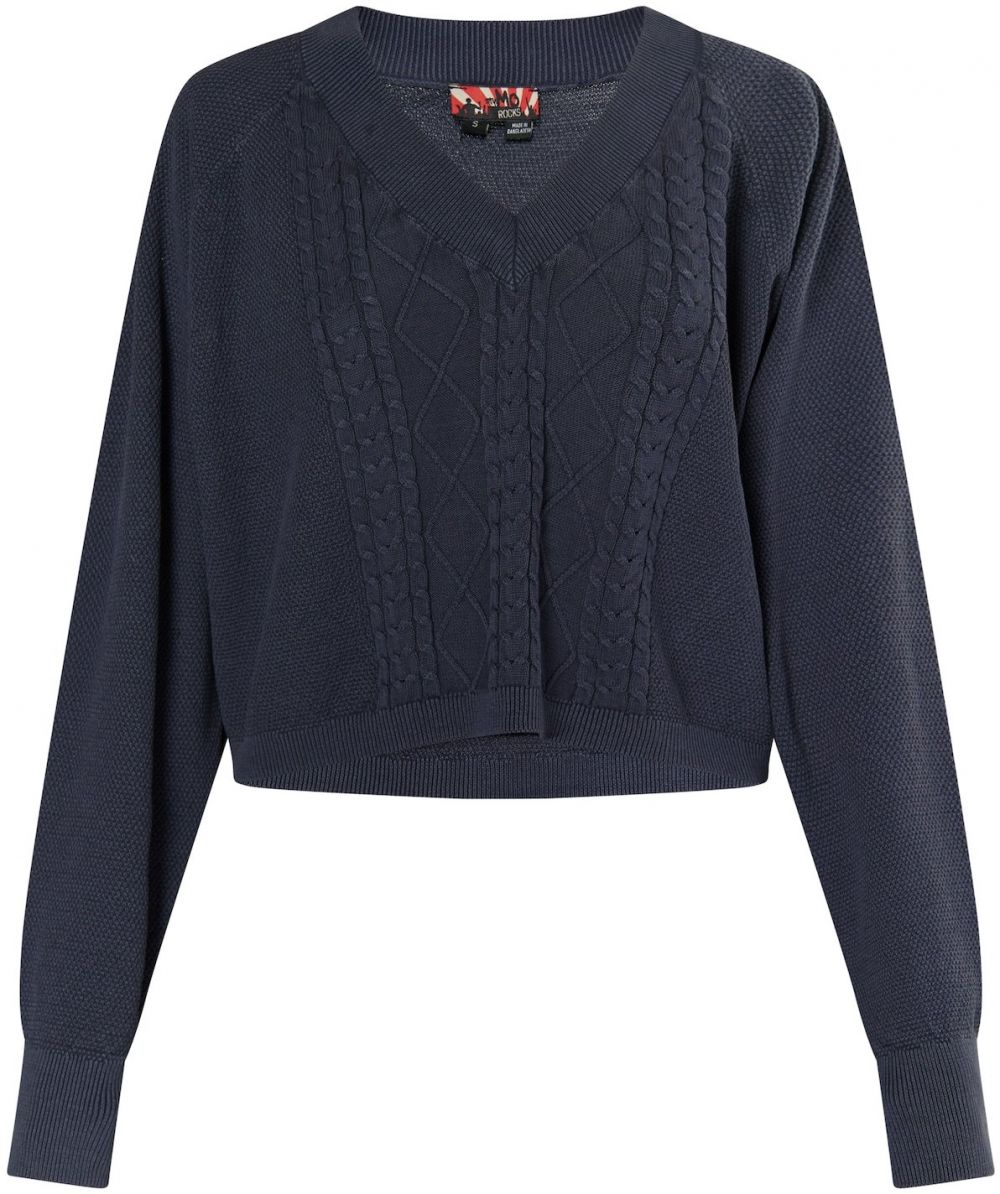myMo ROCKS Sveter 'Blonda'  námornícka modrá