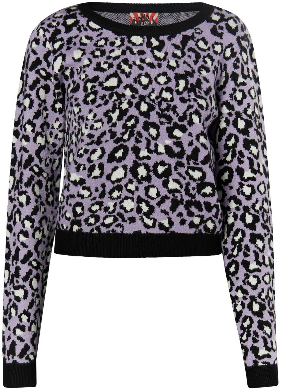 myMo ROCKS Sveter 'Ucy'  tyrkysová / fialová