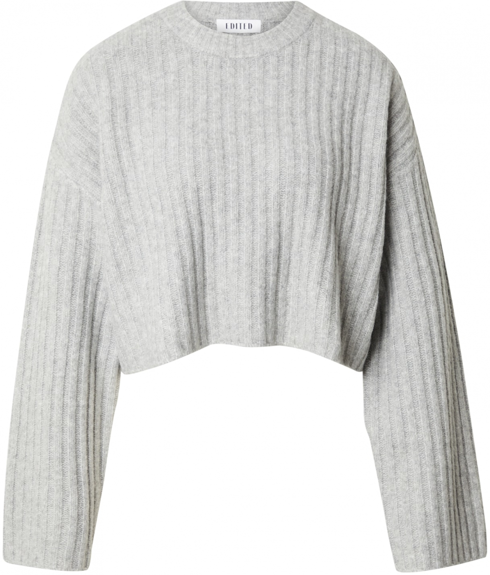 EDITED Sveter 'Amie'  sivá melírovaná