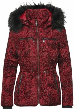 KOROSHI Zimná bunda  červená / čierna