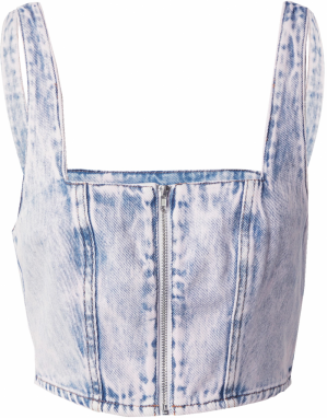 Monki Top  modrá denim