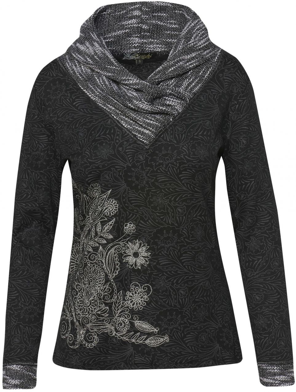 KOROSHI Tričko  striebornosivá / tmavosivá / čierna