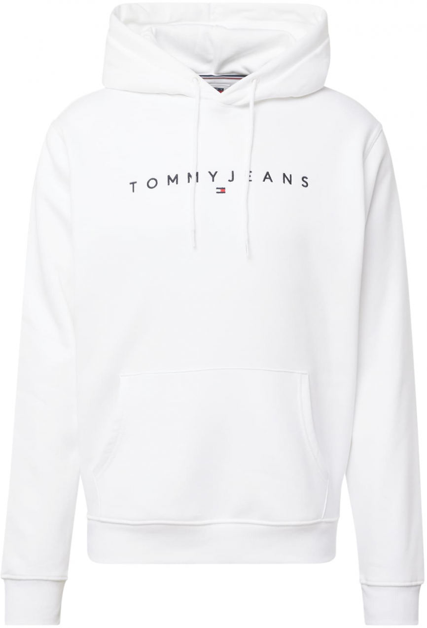 Tommy Jeans Mikina  čierna / biela