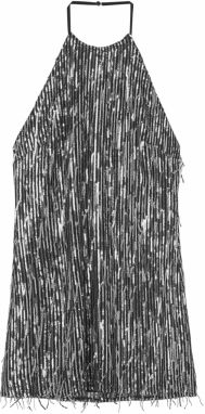 Pull&Bear Kokteilové šaty  antracitová / strieborná